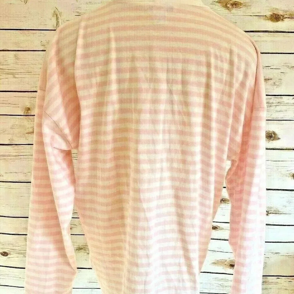 CURRENTS Women Long Sleeve Button Down Striped V-Neck Cardigan Top Size Medium - Picture 10 of 12